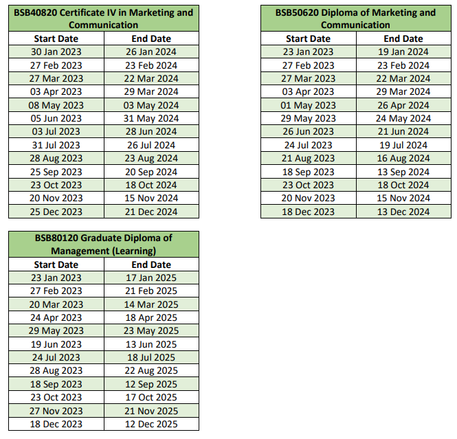 Timetable and sessions Ivy Link College